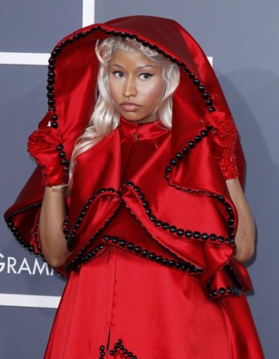 Hip-hop artist Nicki Minaj arrives at the 54th annual Grammy Awards in Los Angeles, Calif., Feb. 12, 2012.