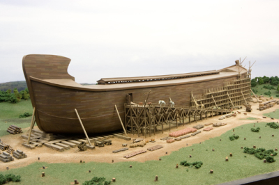 Model display of Noah's ark as seen at the Creation Museum in Petersburg, Ky. The biblical apologetics ministry, Answers in Genesis, plans to build a life-sized replica of the ark in Williamstown, February 2012.