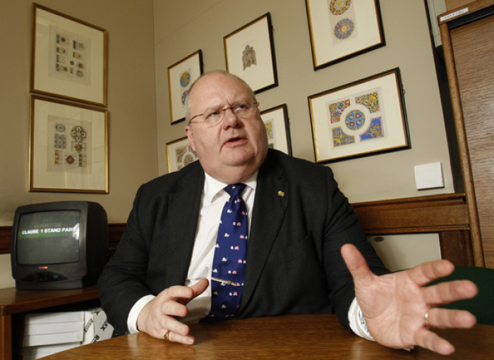 Eric Pickles speaks in the Houses of Parliament in London January 20, 2010.