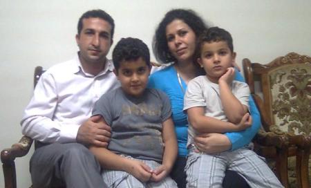 Iranian pastor Youcef Nadarkhani and his family