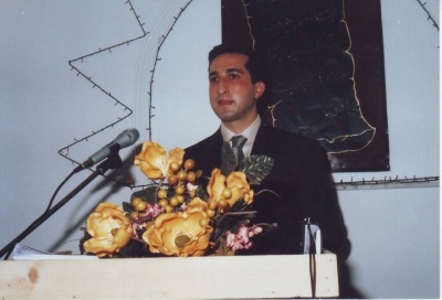 Pastor Youcef Nadarkhani preaches to a congregation of 400 before he was arrested by authorities in Oct. 2009.