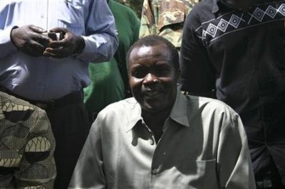 Lord Resistance Army's Major General Joseph Kony, in this exclusive image, at peace negotiations between the LRA and Ugandan religious and cultural leaders in Ri-Kwangba, southern Sudan, November 30, 2008.