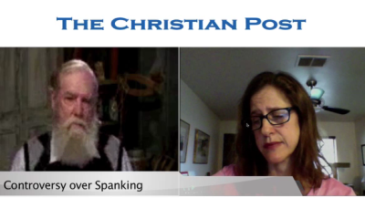 Authors Michael Pearl and Janet Heimlich in a video interview with The Christian Post, discussing methods of 'Biblical chastisement' and child abuse in February 2012.