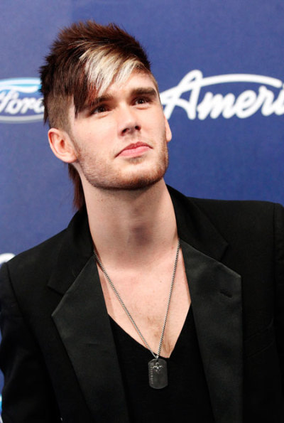 Contestant Colton Dixon poses at the party for the finalists of the television show 'American Idol' in Los Angeles, California March 1, 2012.