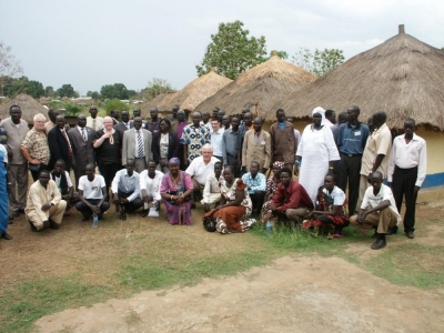 Participants of Peace Conference in South Sudan's Yei River County, Jonglei state, featuring Secretary General of World Evangelical Alliance, the Rev. Dr. Geoff Tunnicliffe, on April 1, 2012.