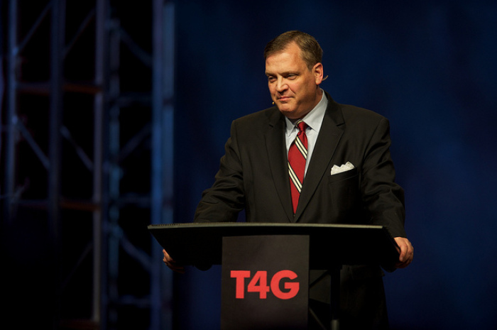 Albert Mohler, president of The Southern Baptist Theological Seminary, speaks at the Together for the Gospel conference April 2012.