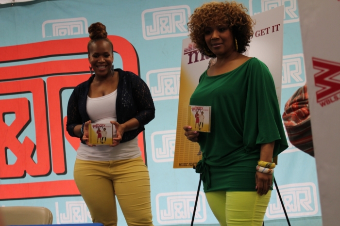 Mary Mary attends an in-store signing at J&R Music World on May 8, 2012.