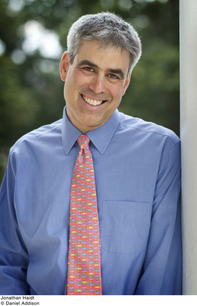 Jonathan Haidt, author of The Righteous Mind: Why Good People Are Divided by Religion and Politics, Pantheon Books (2012)