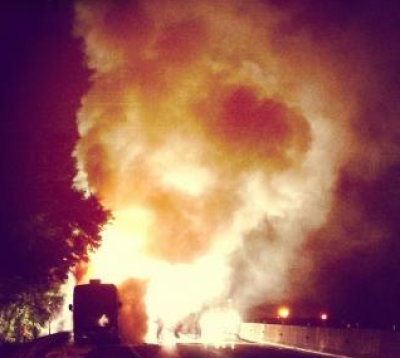The tour bus of Sanctus Real was involved in a fire early Sunday, June 3 destroying the entire bus and losing all of their personal belongings. Thankfully, everyone that was on the bus got out safely and no one was injured.