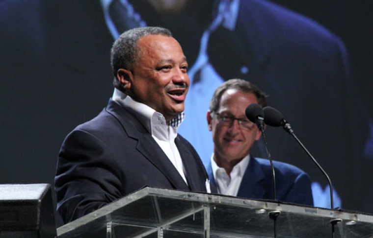 Fred Luter is announced as the new president of the Southern Baptist Convention, Tuesday, June 19, 2012.