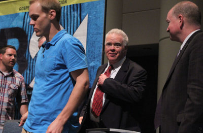 Dr. Paige Patterson (center) is seen here at a B21 panel, which took place at SBC's Annual Meeting in New Orleans, June 19, 2012.