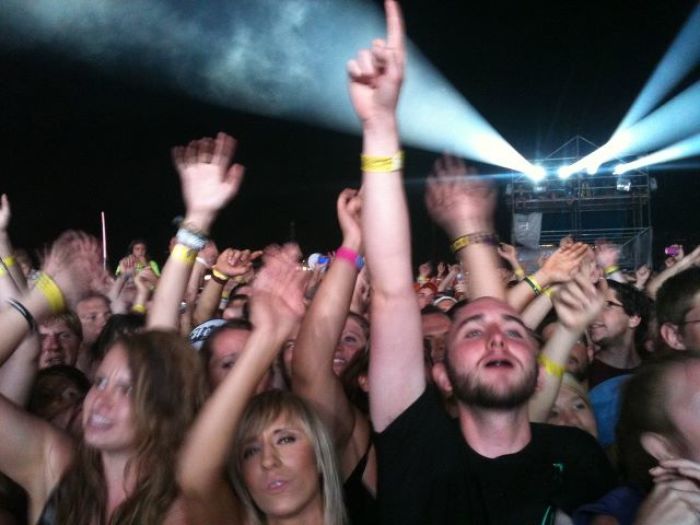Creation Festival organizers shared July 1, 2011, an image on Twitter of fans rocking out at one of its events.