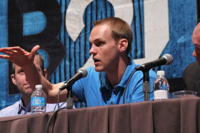 David Platt, pastor of The Church at Brook Hills in Birmingham, Ala., speaks at a panel during the SBC Annual Meeting in New Orleans, June 19, 2012.