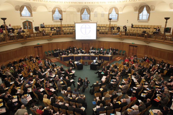 Members of the Church of England General Synod attend the opening at Church House in London, February 6, 2012.