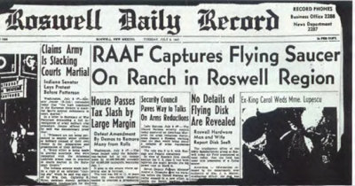 The Roswell Daily Record's report of the incident.
