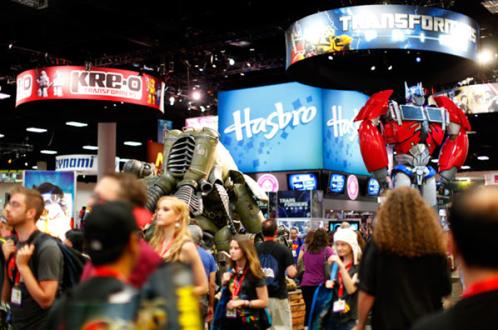 Attendees walk the convention floor at the pop culture event Comic Con in San Diego, California, July 22, 2011.