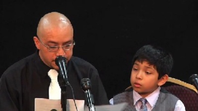Arturo Martinez-Sanchez reads his 'Forgiveness Statement' for Bryan Clay, who has been accused of raping and murdering Martinez-Sanchez's daughter and wife.