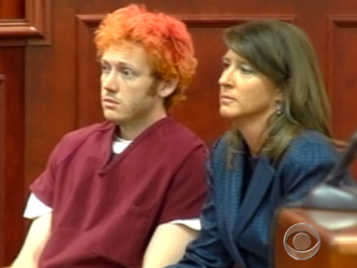 James Holmes, Colorado shooting suspect, during his first court appearance on July 23