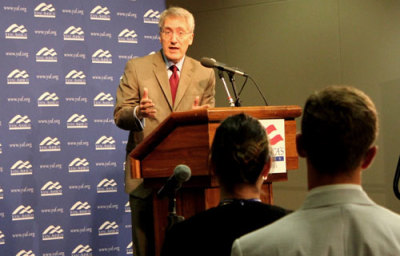 Dr. Robert George, McCormick Professor of Jurisprudence at Princeton University, takes a question from the audience at the Young America's Foundation's National Conservative Student Conference, Washington, D.C., August 3, 2012.