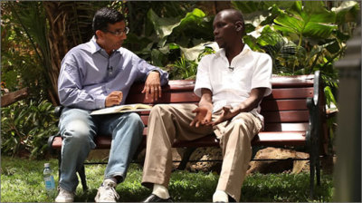 Scene from Obama's America 2016 in which Dinesh D'Souza interviews George Obama in Nairobi, Kenya.