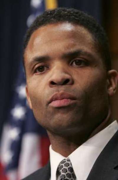 U.S. Rep Jesse Jackson Jr. (D-Il) speaks at a news conference, where he responded to allegations of involvement with Illinois Gov. Rod Blagojevich, on Capitol Hill in Washington December 10, 2008.