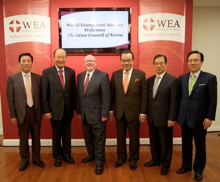 Christian Leaders from the Christian Council of Korea meet at the WEA headquarters in New York City in 2011.