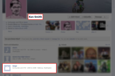 Under the Work and Education of his Facebook page, Ken Smith writes that he is Co-Founder and CTO (Chief Technology Officer) of Zango from 2000 to 2008.