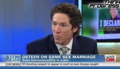 Pastor Joel Osteen of Lakewood Church speaks on 'Starting Point' on CNN on Sept. 20.