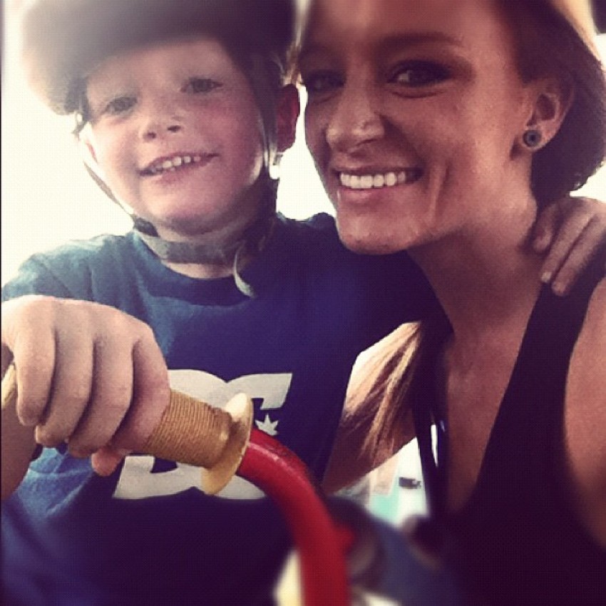 "Teen Mom" star Maci Bookout and son, Bentley.