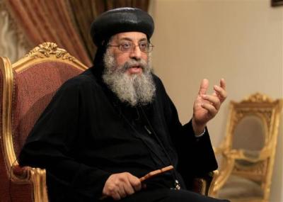 Pope Tawadros II, the 118th pope of Egypt's Coptic Orthodox Church, during interview at the Wadi Natrun Monastery complex, northwest of Cairo, Nov. 5, 2012.