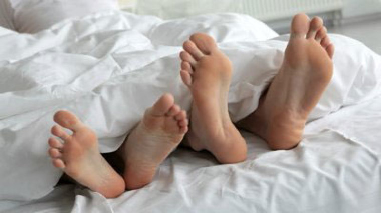 feet out of bed couple