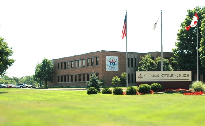 The Grand Rapids, Michigan, office of the Christian Reformed Church in North America. In September 2023, the denomination announced that they were selling the property.