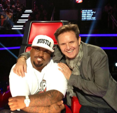 Singer/songwriter and 'The Voice' judge CeeLo Green is seen with 'The Voice' producer Mark Burnett in this undated photo shared on Facebook.