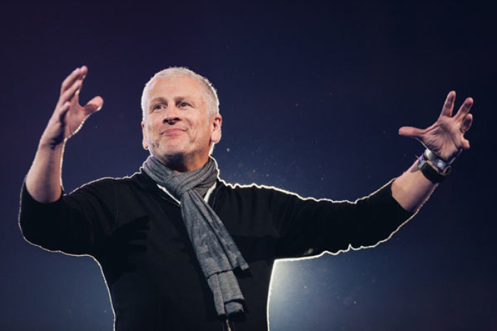 Louie Giglio addresses the crowd at Passion 2013 in Atlanta, Georgia, from Jan. 1-4, 2013.