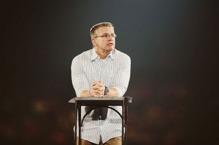 Gary Haugen, president and CEO of International Justice Mission (IJM), tells 60,000 students that they can end modern-day slavery at the Passion 2013 conference in Atlanta, Georgia, on January, 2, 2013.