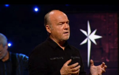 Greg Laurie preaches at a December 2012 service at Harvest Christian Fellowship.