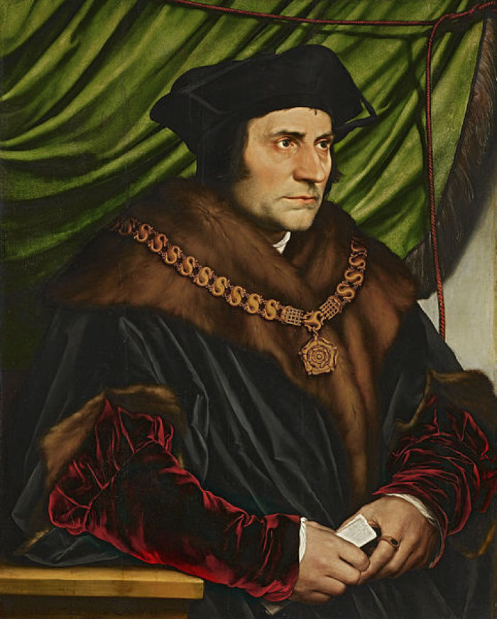 Hans Holbein, the Younger painting of Sir Thomas More, 1527.