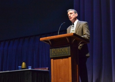 Christian theologian Dr. William Lane Craig during debate at Purdue University, Feb. 1, 2013.
