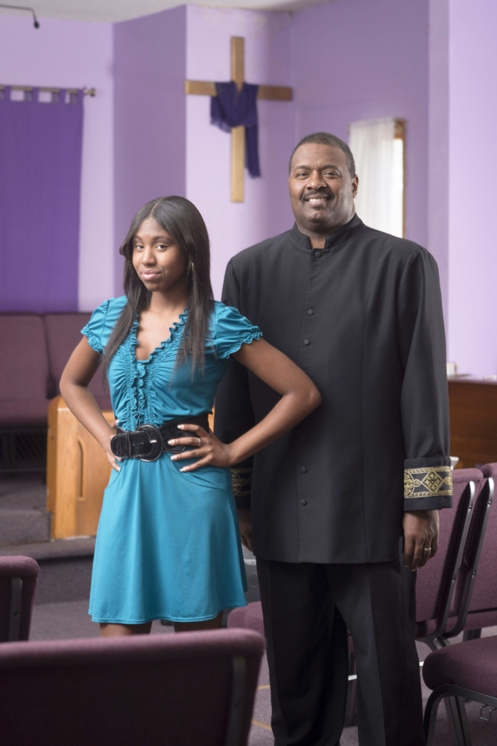 (L to R) Taylor Coleman and her father Kenneth Coleman star in the Lifetime family docusoap Preachers' Daughters.