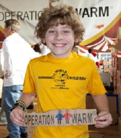 At nine-years-old, Nikolas Toocheck runs marathons to raise money for Operation Warm, which provides new winter coats to underprivileged children throughout the U.S.