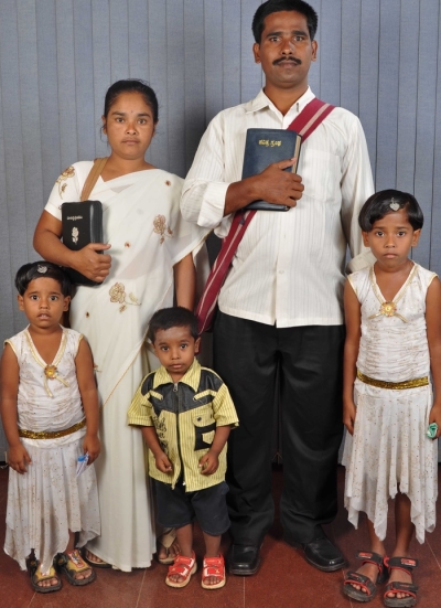 Pastor Mallik Arjun and his family.
