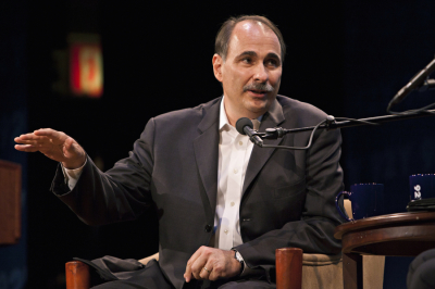David Axelrod, who was the communications director for U.S. President Barack Obama's re-election campaign, Democratic strategist and former senior advisor to President Obama, speaks during a conversation with John Heilemann of New York magazine at the 92nd Street Y in New York, June 11, 2012.