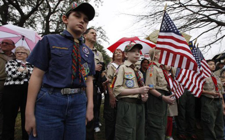 In a controversial and attention-getting decision, the Boy Scouts of America voted to allow gay members in May 2013. Openly gay leaders are still banned from serving.