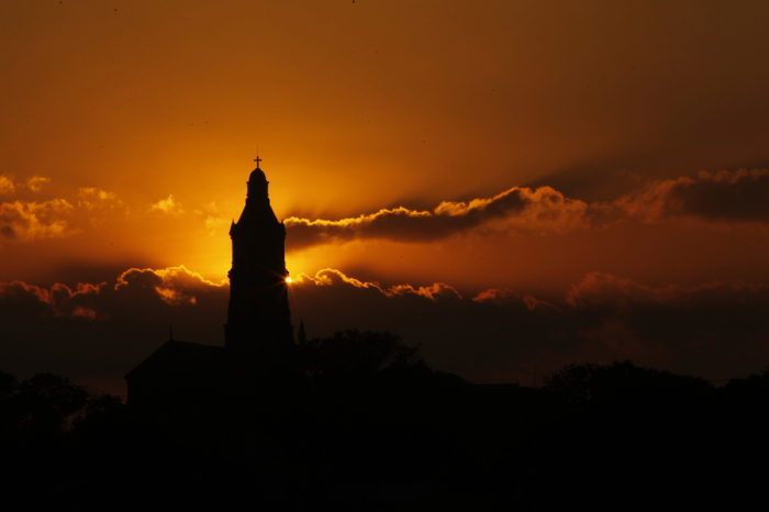 A church is seen as the sun sets in Vietnam in this December 17, 2012 file photo.