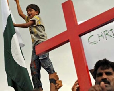 Protests against Pakistan's blasphemy laws.