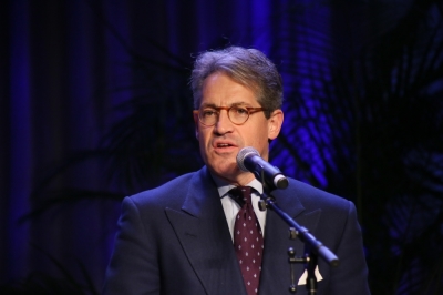 Bestselling author Eric Metaxas address industry leaders at the National Religious Broadcasters dinner in Nashville, Tenn., on Sunday, March 3, 2013.