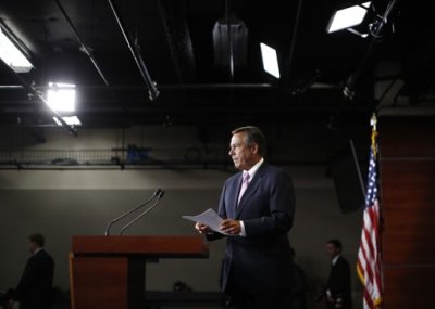 U.S. House Speaker John Boehner (R-OH) is pictured during remarks to the media on Capitol Hill in Washington February 28, 2013.