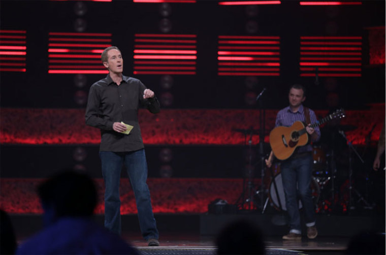 Andy Stanley, senior pastor of North Point Community Church and founder of North Point Ministries, speaks to 2,400 pastors and ministry leaders representing 700 organizations and 25 countries at the Drive Conference, hosted at North Point Community Church in Alpharetta, Ga., on Monday, March 11, 2013.