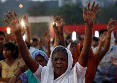 Indian Christian Woman Praying