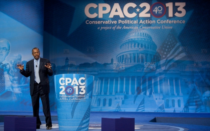 Dr. Ben Carson at the Conservative Political Action Conference, National Harbor, Md., March 16, 2013.